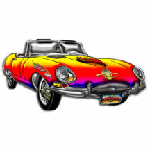 Convertible Sunrise Sports Car Acrylic Cut Out