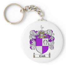COOK FAMILY CREST -  COOK COAT OF ARMS KEY CHAIN