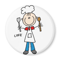 Cook Stick Figure Magnet