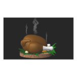 Cooked Turkey Rectangular Stickers