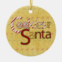 Cookies and Candy for Santa Claus Ornaments