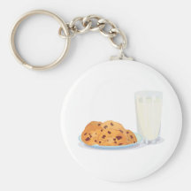 cookies and milk key chain