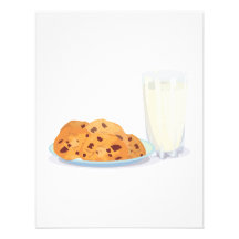 cookies and milk personalized invitations