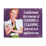 Cooking and Cleaning Post Card