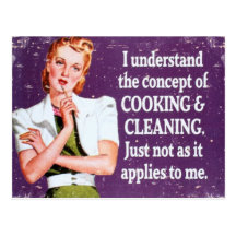 Cooking and Cleaning Postcards