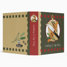 cooking baking utensils crossbones recipe cookbook vinyl binder