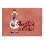 Cooking Chick Greeting Cards
