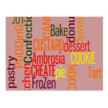 Cooking Dessert Phrases Post Card