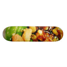 Cooking Food Dinner Peas Pods Brocolli Peanuts Shr Skateboard Deck