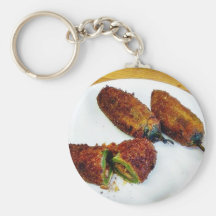 Cooking Food Stuffed Jalapenos Peppers Key Chains