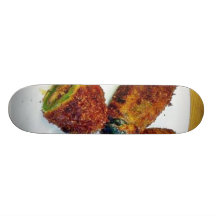 Cooking Food Stuffed Jalapenos Peppers Skateboard