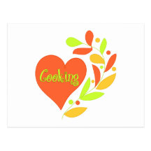Cooking Heart Post Card
