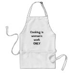 Cooking is woman's work aprons