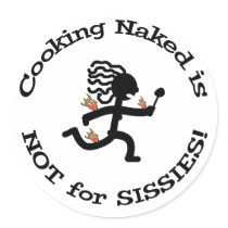 Cooking Naked - Sticker