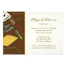 Cooking Party - Birthday Party Invitation