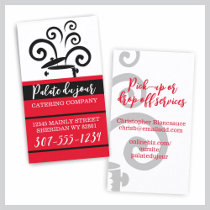 Cooking pot big curly steam chef catering busin... business card