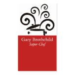 Cooking pot big curly steam chef catering busin... business card