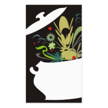 cooking pot flavour burst chef catering business c business cards