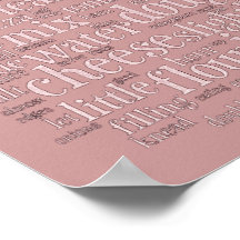 Cooking related word cloud Wall Art Print