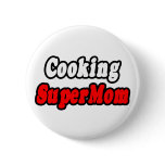 Cooking SuperMom Pinback Button