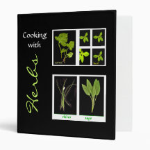 Cooking with Herbs Vinyl Binder