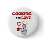 Cooking with Love Pinback Button