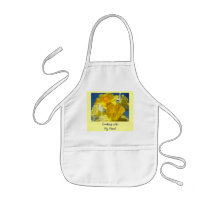 Cooking with My Mom! apron Kid's apron Daffodils