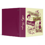 Cooking With Wine 1.5" Recipe Binder