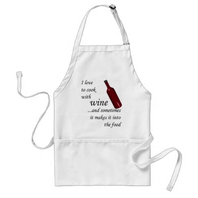 Cooking with Wine Apron by Kdigitalart