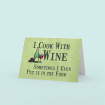 Cooking with Wine cards