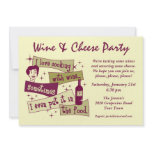 Cooking With Wine Invitation