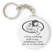 Cooking With Wine Key Chains