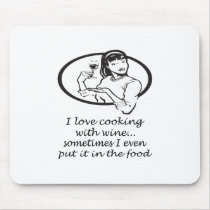 Cooking With Wine Mouse Mats