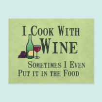 Cooking with Wine postcards