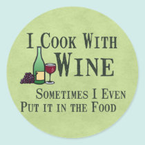 Cooking with Wine stickers