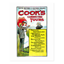 Cook's Conducted Tours Europe Travel Art Postcard