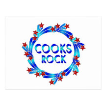Cooks Rock Red Stars Postcards