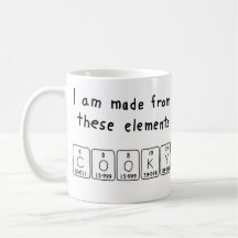 Cooky periodic table name mug