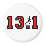 Cool 13.1 half marathon fridge magnets