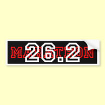 Cool 26.2 Marathon bumper stickers