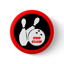 Cool 300 bowling pinback buttons