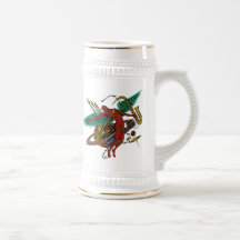 Cool abstract art rock music beer mug
