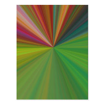 Cool Abstract Rays Postcard