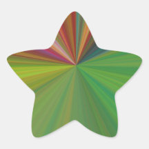 Cool Abstract Rays Star Stickers