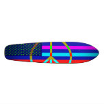 Cool American Flag and Peace Sign Board skateboards