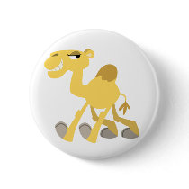 Cool and Cute Cartoon Camel Button Badge