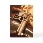 Cool antique gun Happy Father's Day card