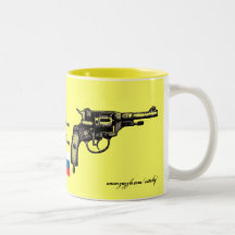 Cool antique Russian nagant revolver graphic mug