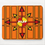 Cool arrow emblem with play mousepads