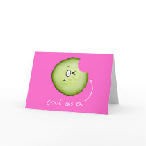 cool as a cucumber greeting card